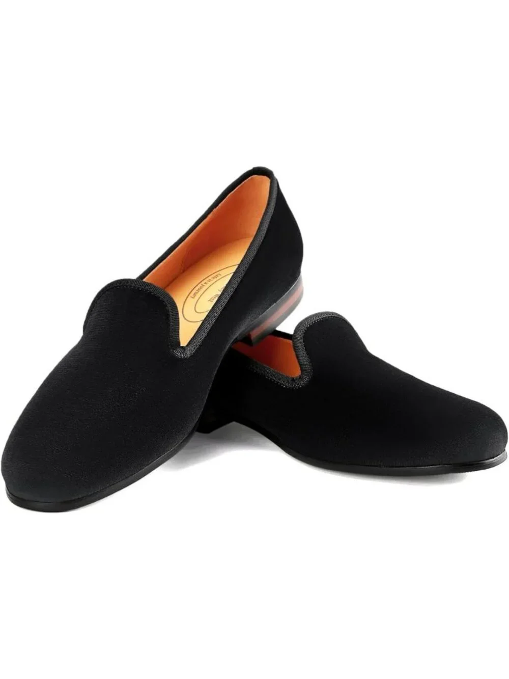 Stylish Men's Velvet Slip-On Loafers with Embroidery | Tuxedo Dress Shoes
